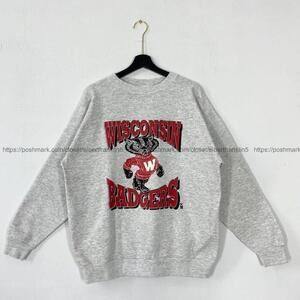 University Wisconsin Sweatshirt University Wisconsin Badgers Grey 1996